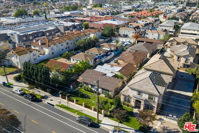 an aerial view of a city