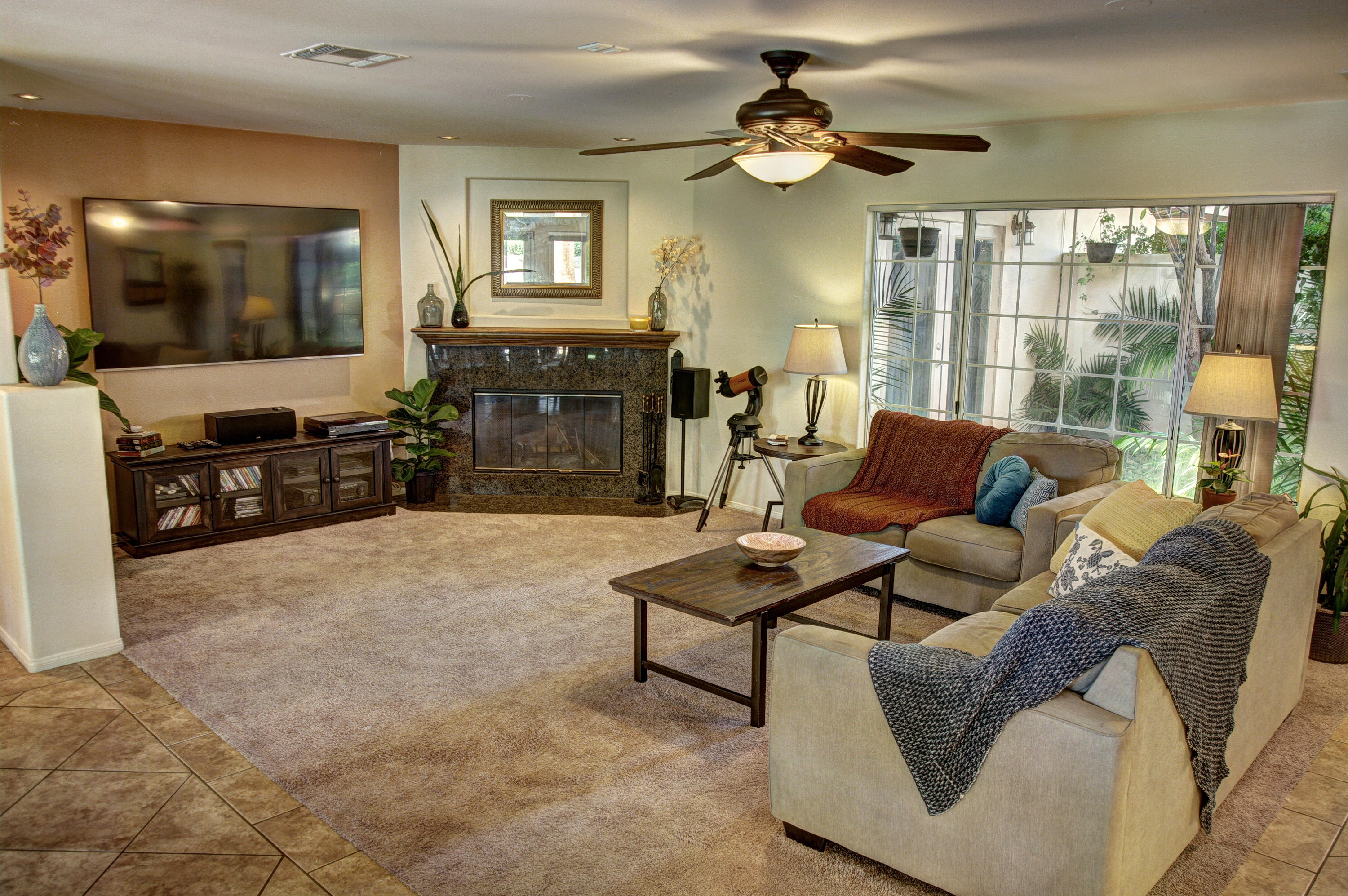 68446 Terrace Road Cathedral City, CA 92234 - Photo 13 of 81 a living room with furniture and a flat screen tv