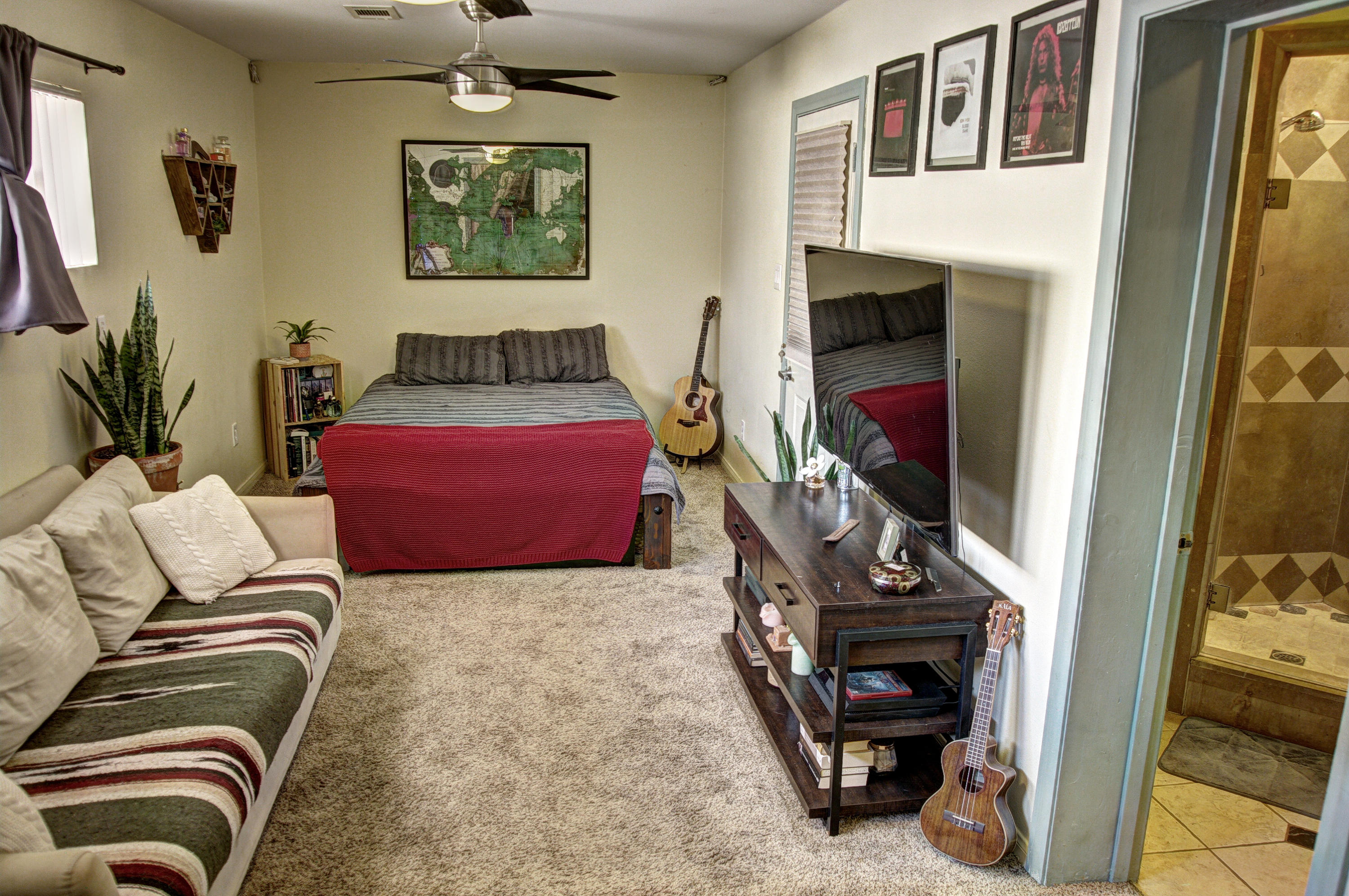 68446 Terrace Road Cathedral City, CA 92234 - Photo 37 of 81 a bedroom with furniture and a flat screen tv