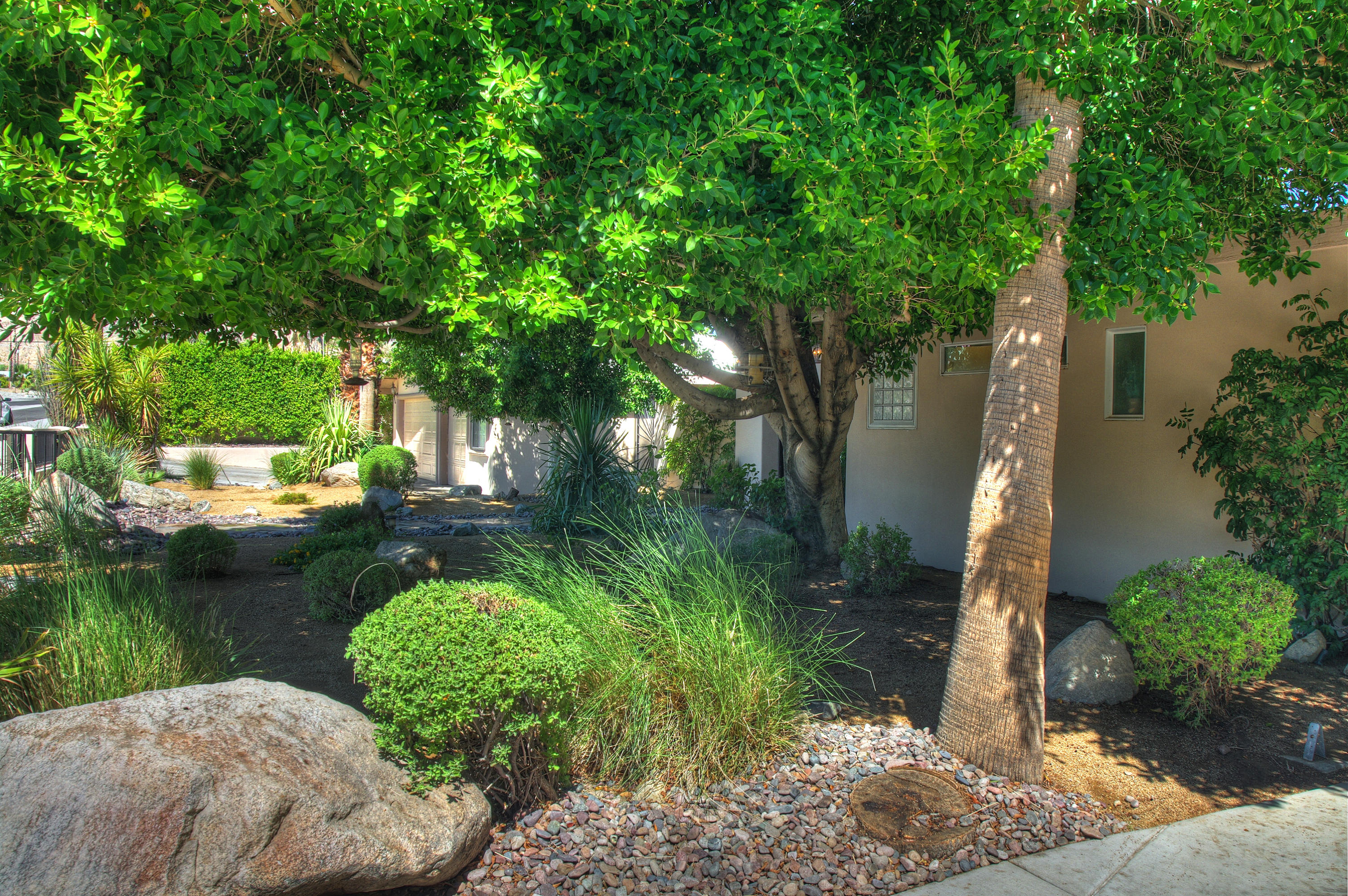 68446 Terrace Road Cathedral City, CA 92234 - Photo 52 of 81 a view of backyard with swimming pool and outdoor seating