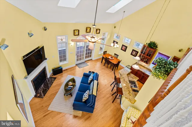 a view of living room with furniture and flat screen tv