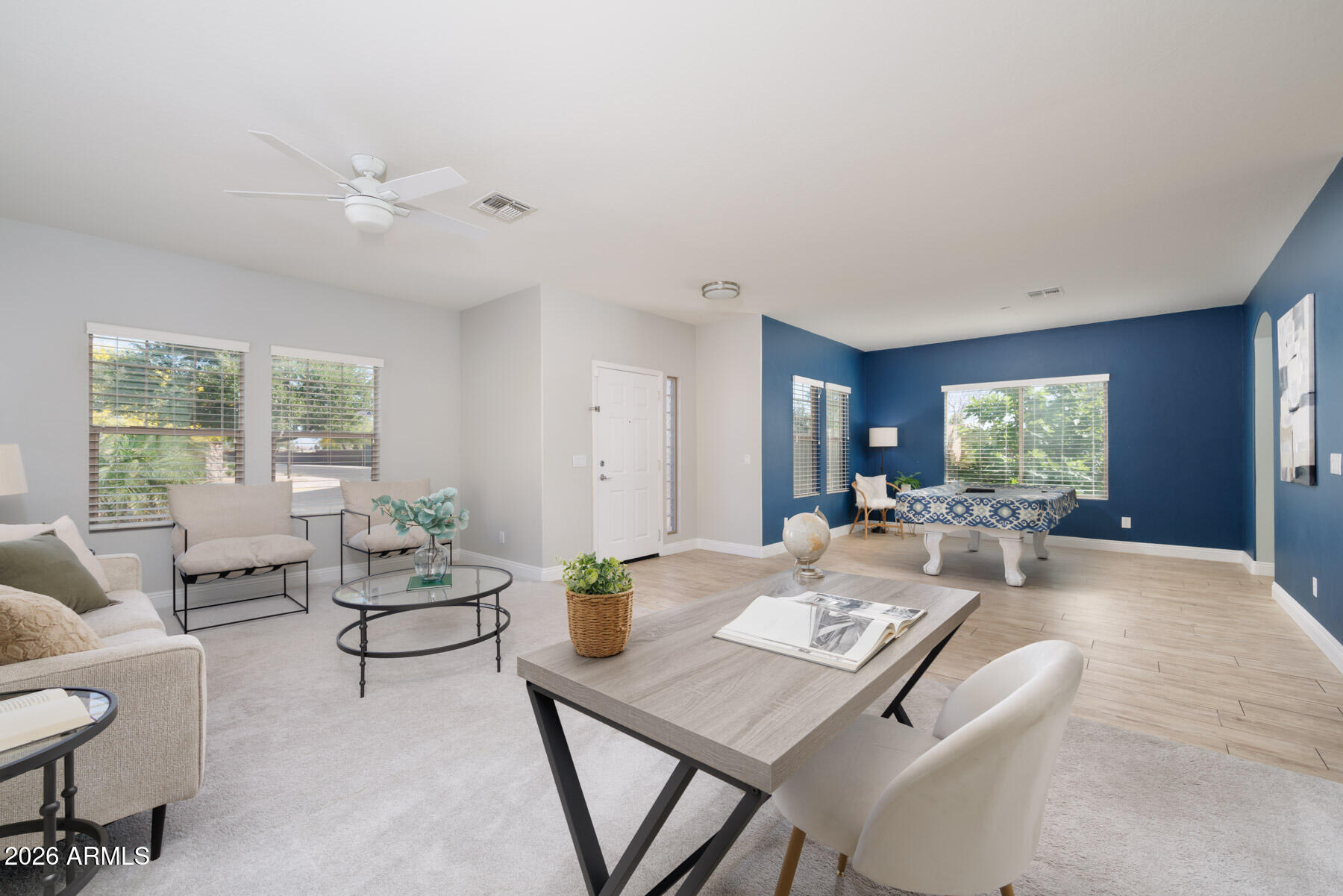 3167 East Powell Way Gilbert, AZ 85298 - Photo 14 of 39 a view of a dining room with furniture window and outside view