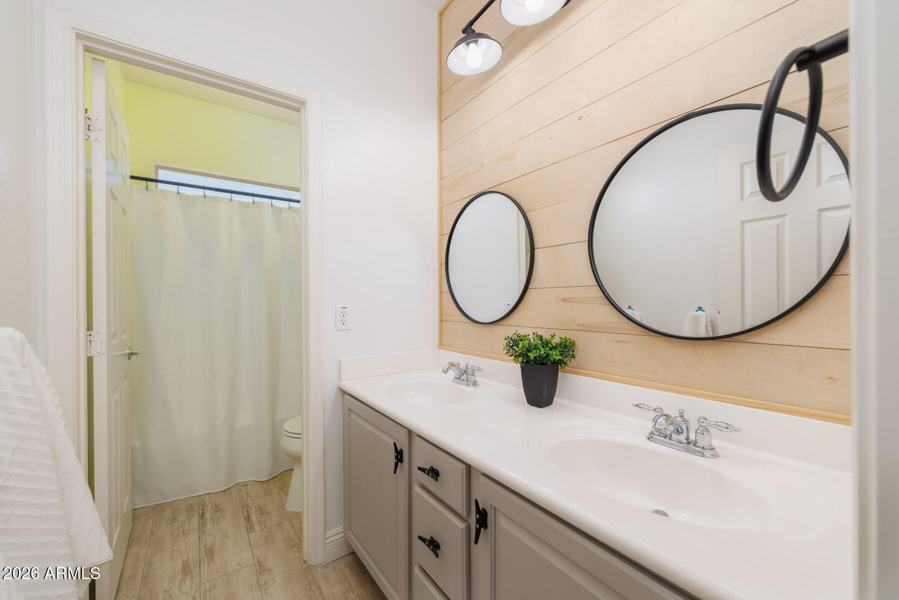 3167 East Powell Way Gilbert, AZ 85298 - Photo 25 of 39 a bathroom with a sink and a mirror