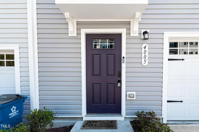 a view of front door of house