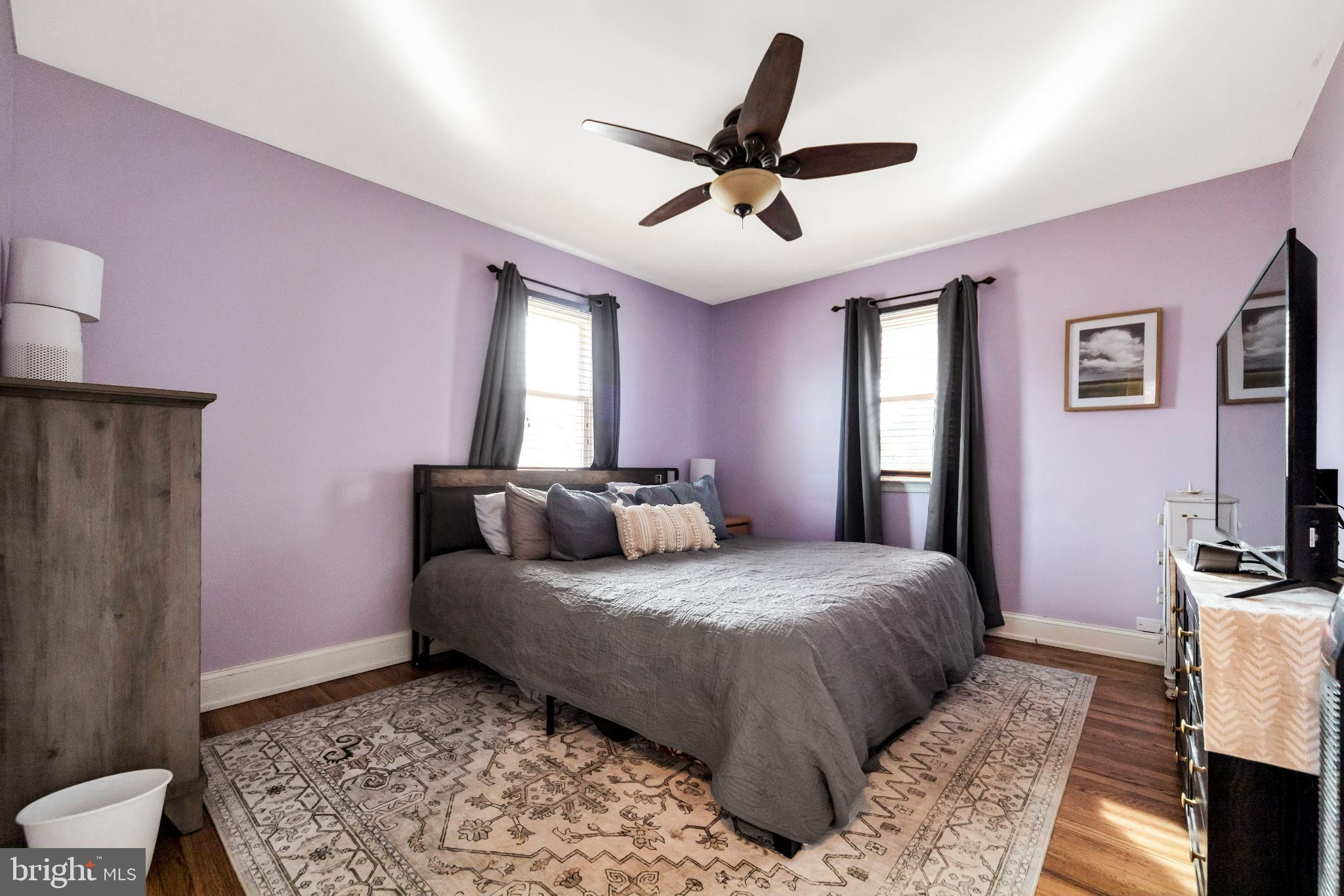 205 Warren Avenue Bellmawr, NJ 08031 - Photo 12 of 25 Charming purple-hued bedroom retreat.