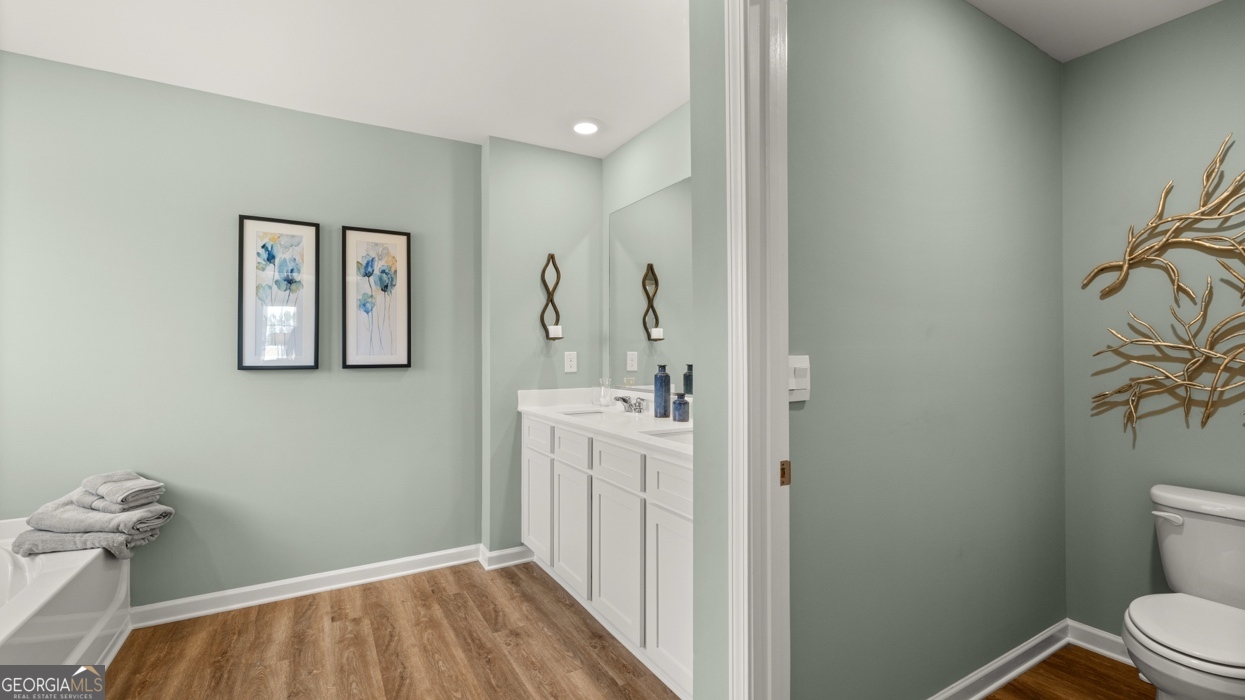 11933 Aukerman Way Hampton, GA 30228 - Photo 30 of 41 a bathroom with a sink a toilet and shower