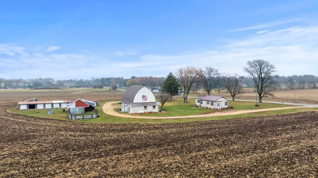 a view of a lake with houses