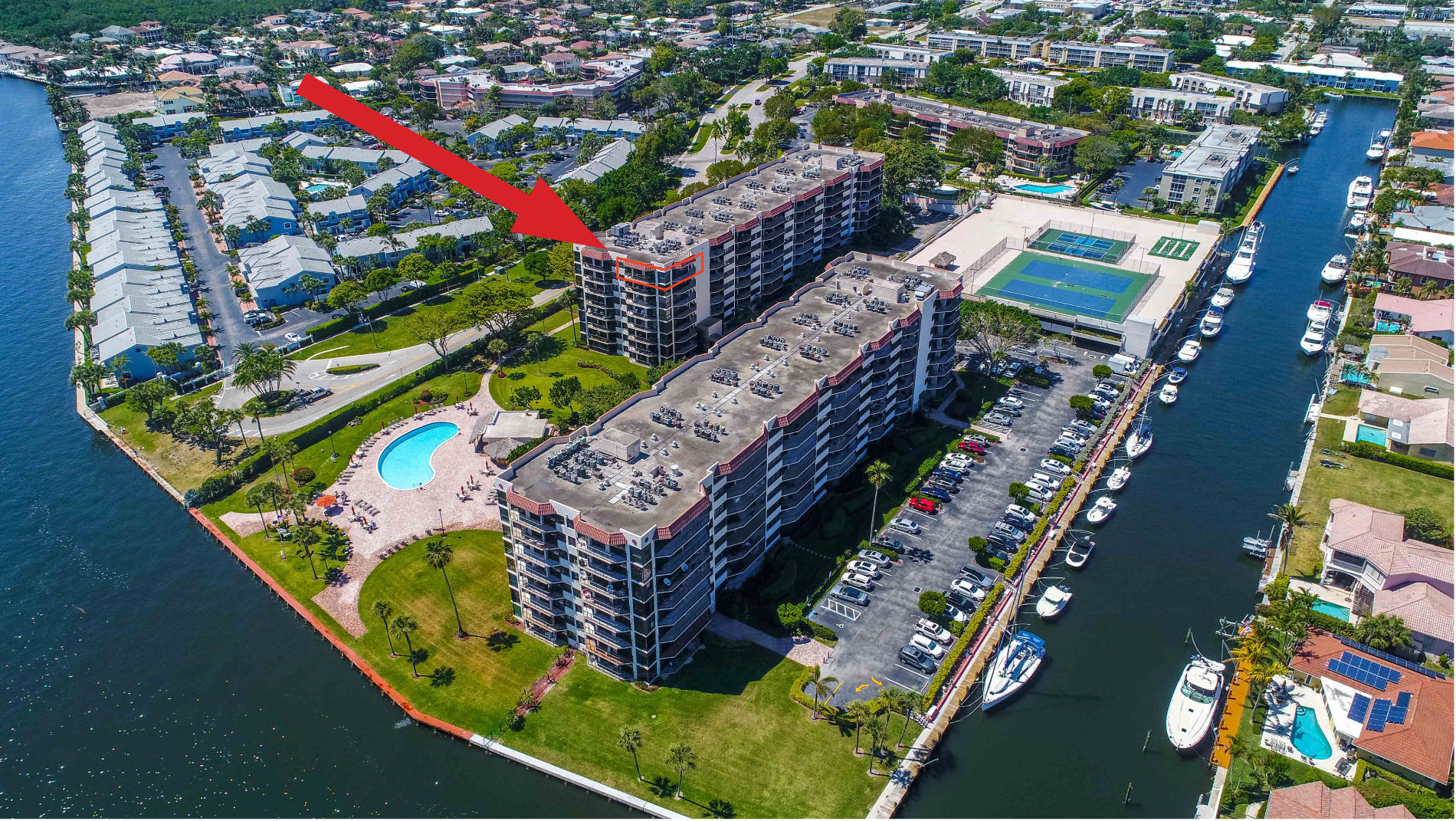 859 Jeffery Street, Unit 814 Boca Raton, FL 33487 - Photo 17 of 37 814-2-Aerial-Outline