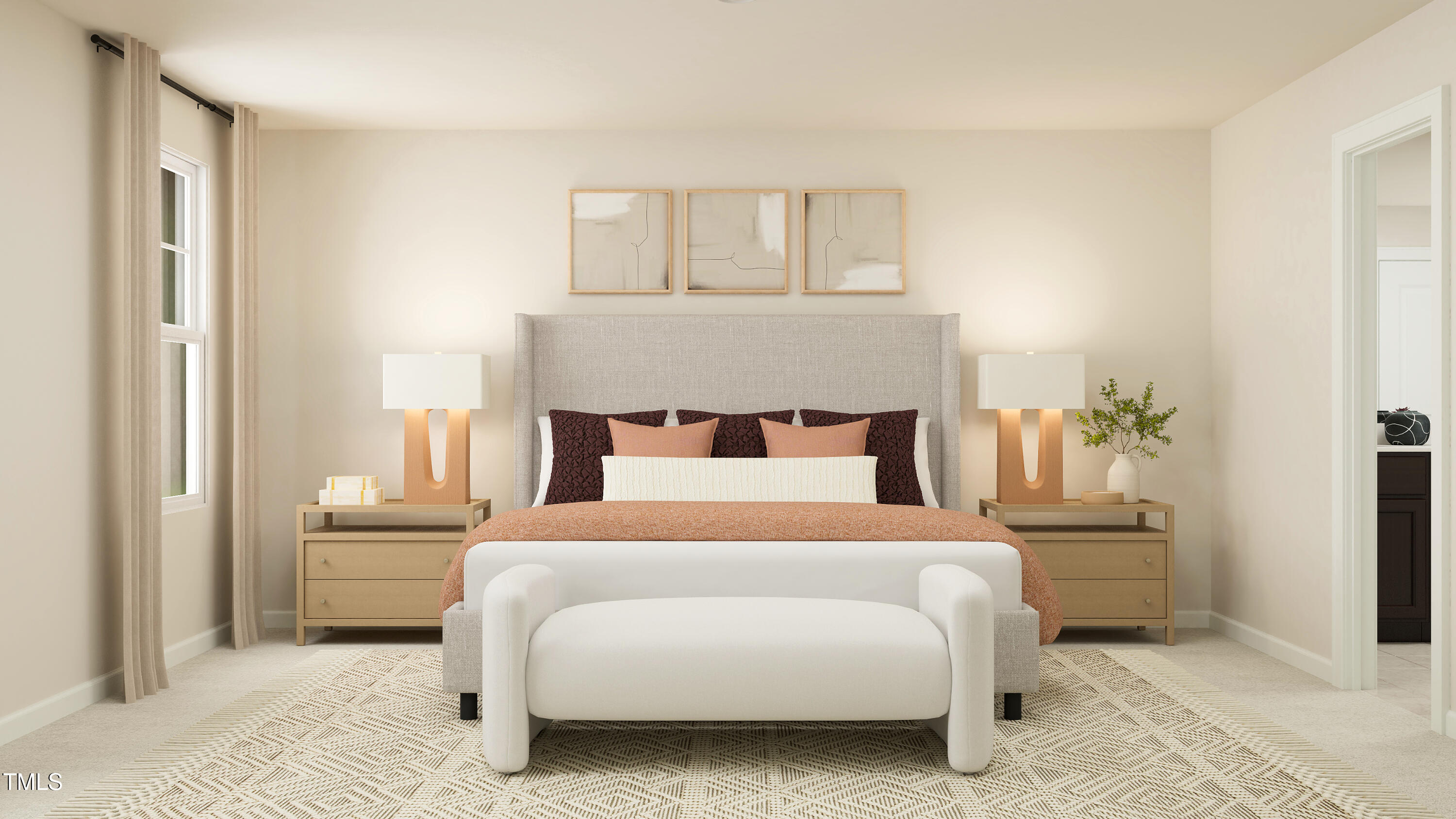 5848 Millstone Way Sims, NC 27880 - Photo 21 of 25 a bedroom with a large bed and a chandelier