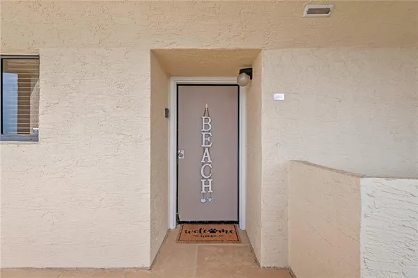 a view of an front door