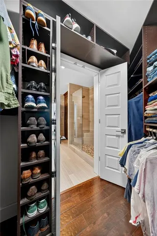 a view of a building from a window