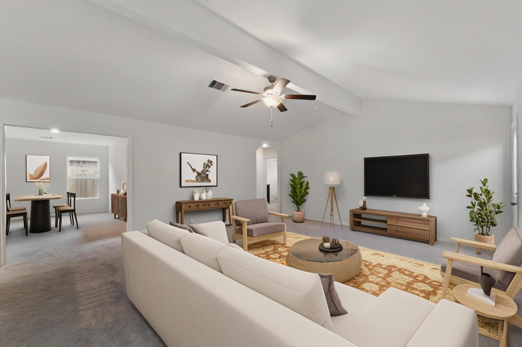 2148 Mule Ridge Drive Katy, TX 77493 - Photo 6 of 16 Super large living room with high ceilings!! Virtually staged.