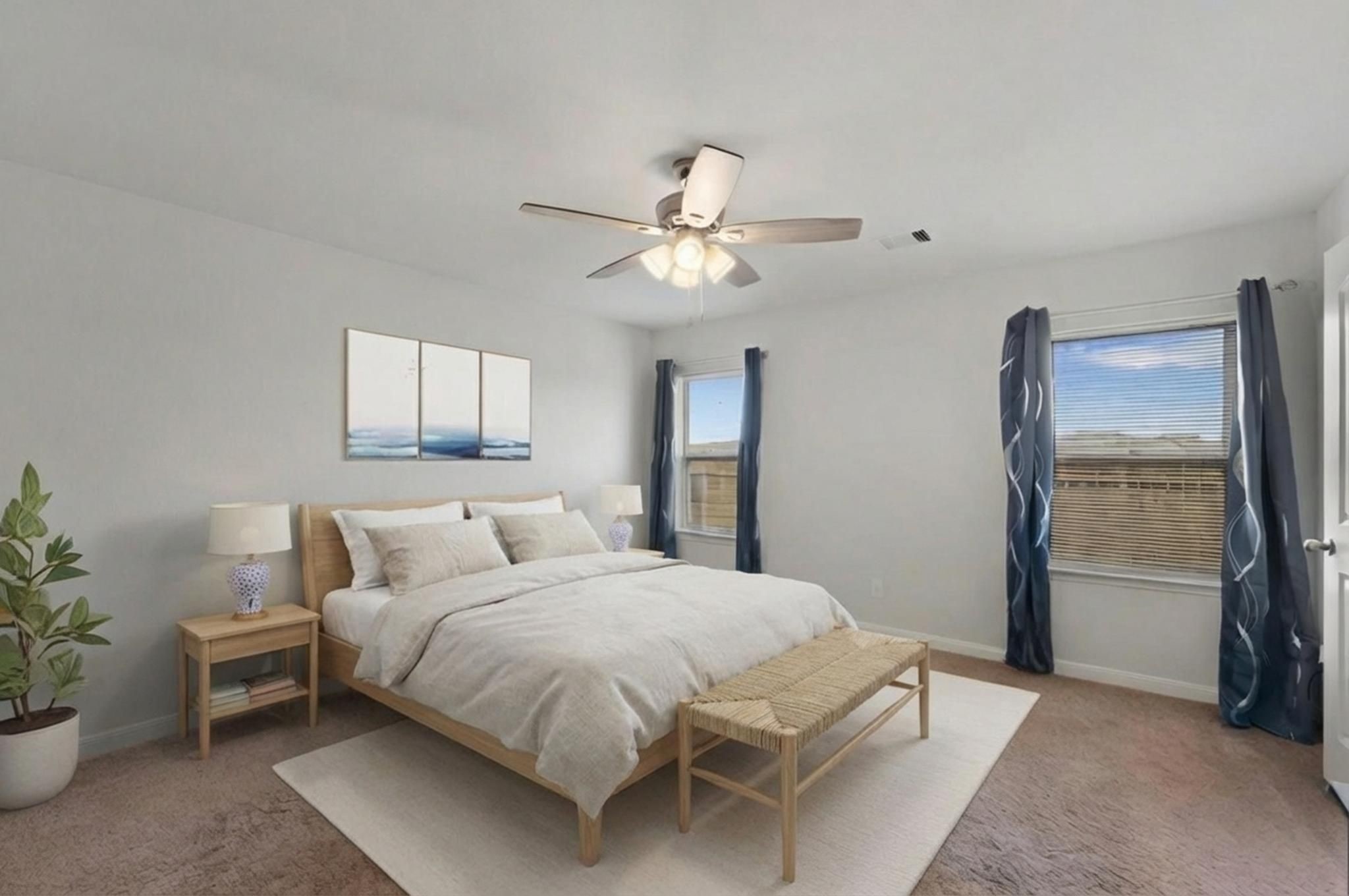 2148 Mule Ridge Drive Katy, TX 77493 - Photo 7 of 16 Primary bedroom with no back neighbors - Super peaceful, and quiet for a good night's rest. Virtually staged