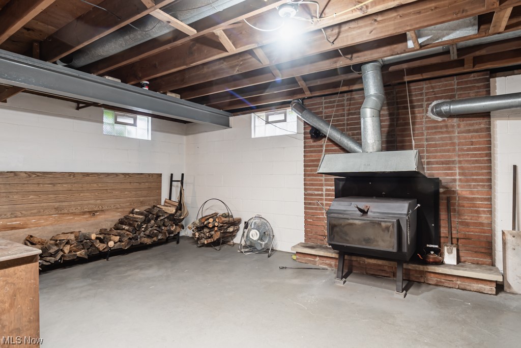 31207 Tower Road Salem, OH 44460 - Photo 30 of 34 Wood Burner in basement for additional heat when needed
