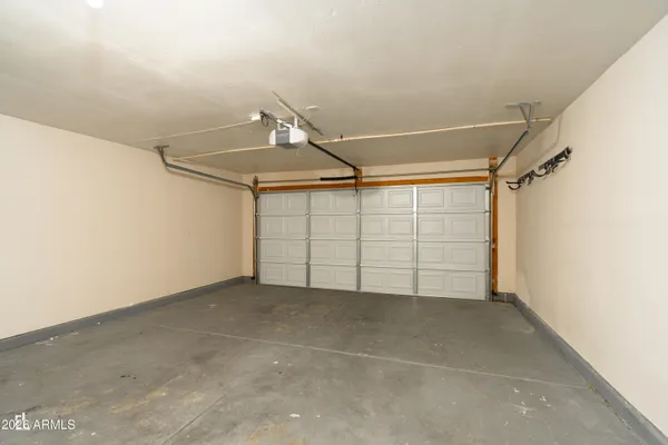 a view of a garage
