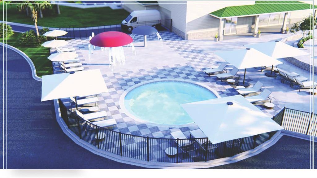 344 Fallbrook Drive Aledo, TX 76008 - Photo 27 of 28 a view of a swimming pool with a dining table and chairs