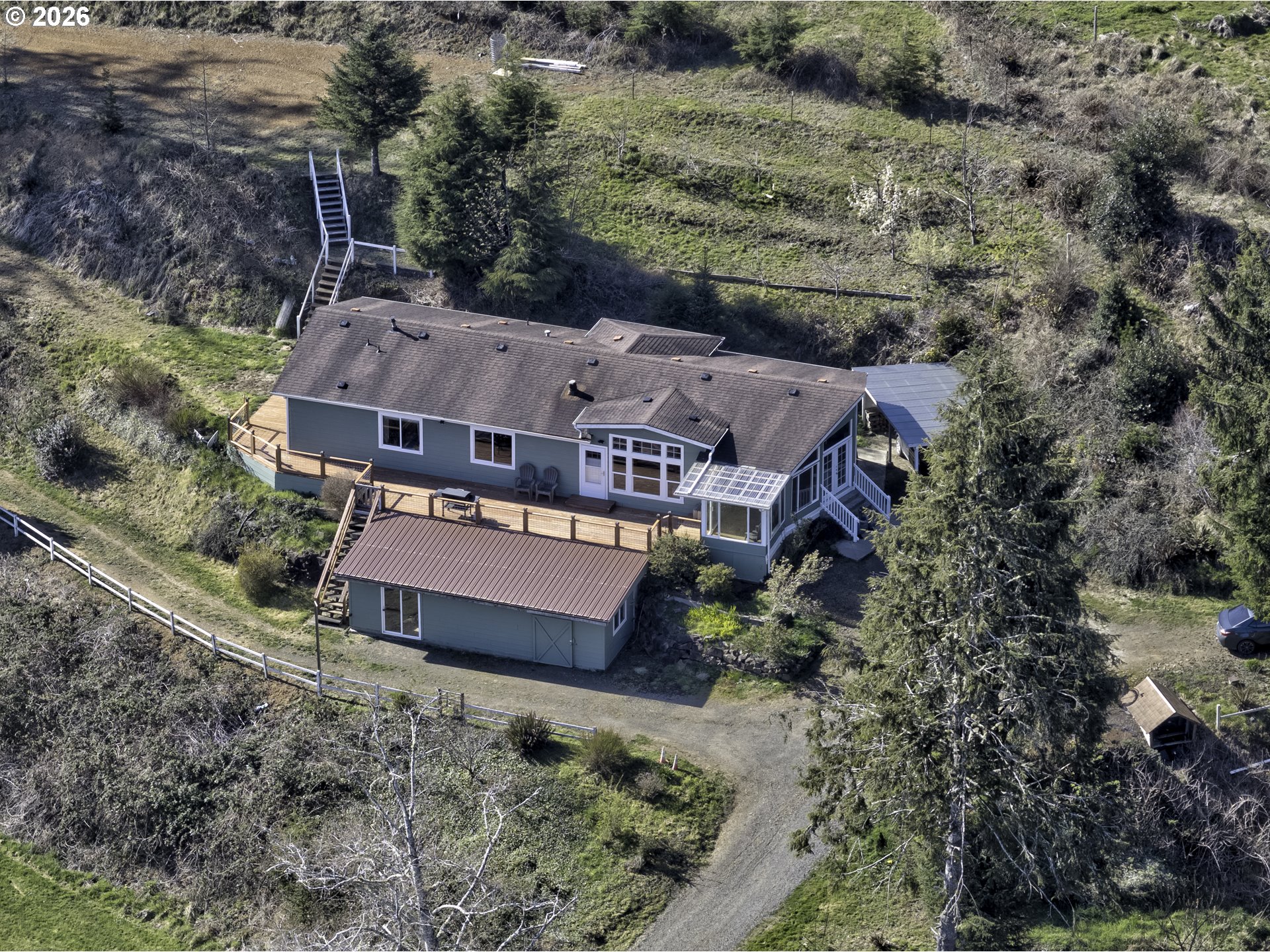 47 North Nemah Road East South Bend, WA 98586 - Photo 2 of 33 an aerial view of a house with a yard