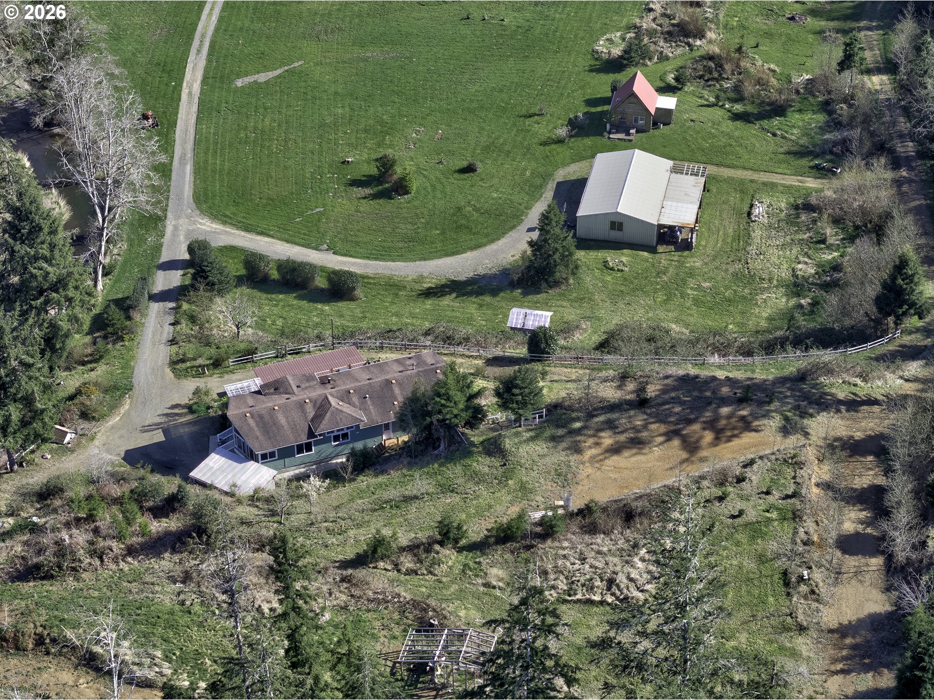 47 North Nemah Road East South Bend, WA 98586 - Photo 28 of 33 an aerial view of a house with a yard
