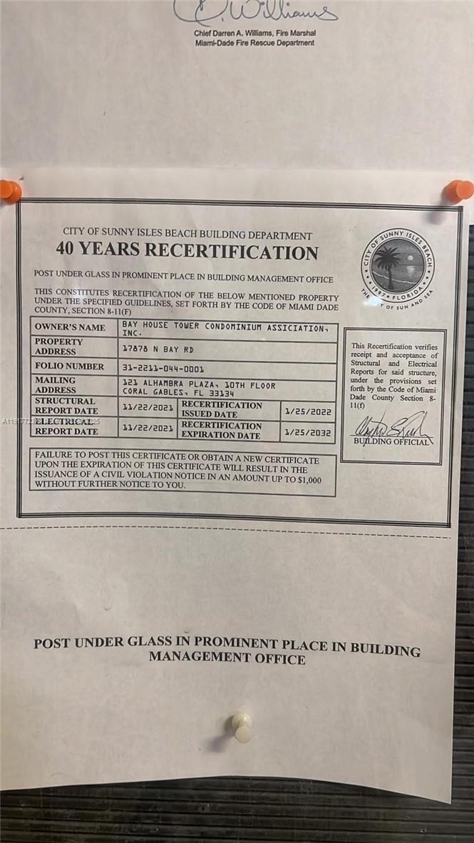 17878 North Bay Road, Unit 507 Sunny Isles Beach, FL 33160 - Photo 46 of 47 a view of a large white cabinet