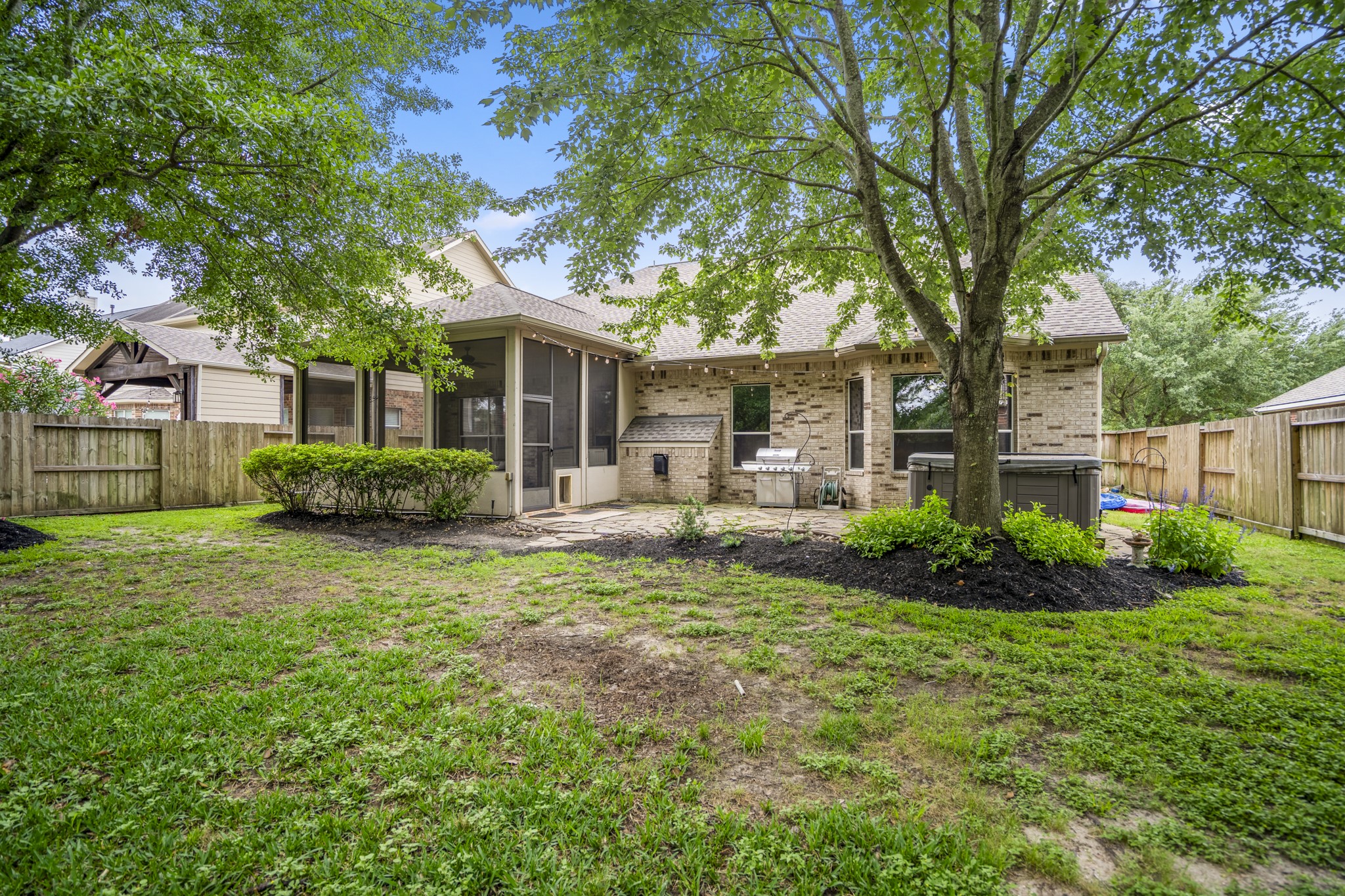 10410 Pitcataway Drive Spring, TX 77379 - Photo 28 of 48 Step outdoors to this private backyard oasis with fire pit area & 7-person Spa, enjoy no back neighbors.