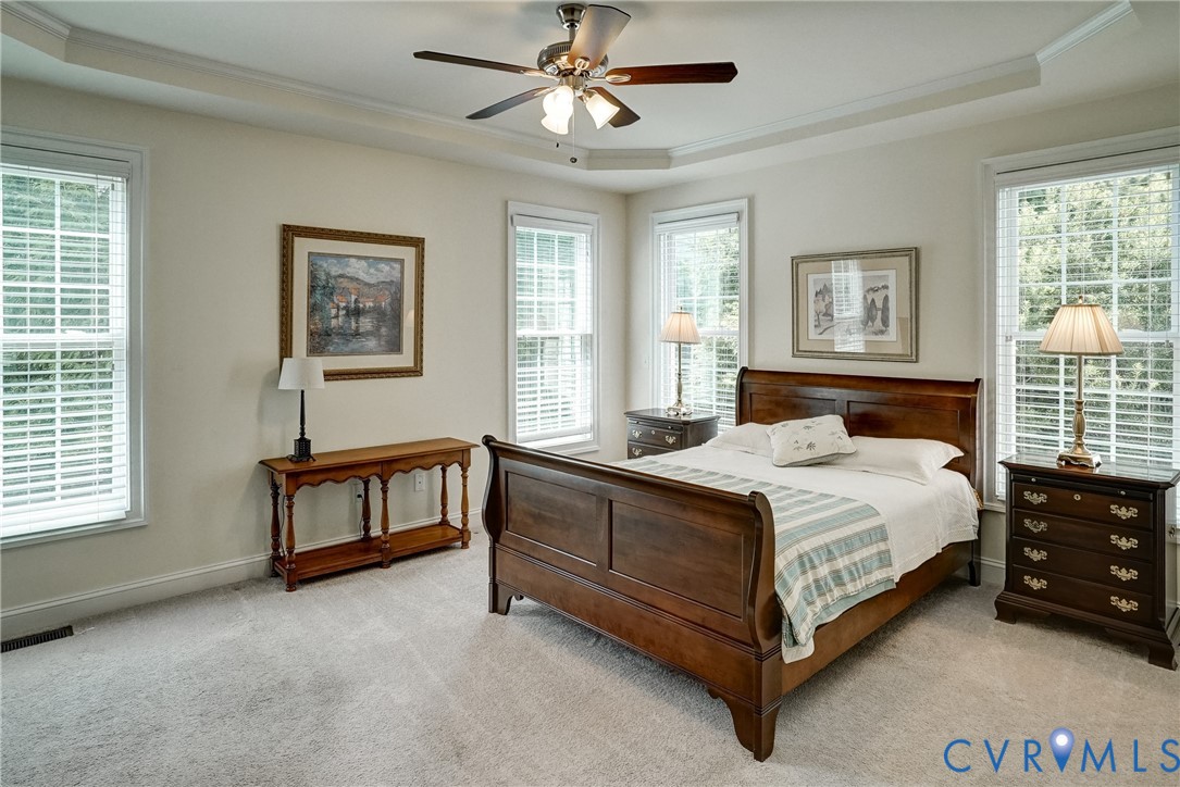 3606 Edenfield Road Midlothian, VA 23113 - Photo 34 of 67 1st Floor. Carpeted bedroom featuring a tray ceil
