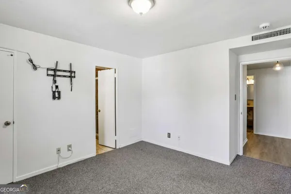 an empty room with a window