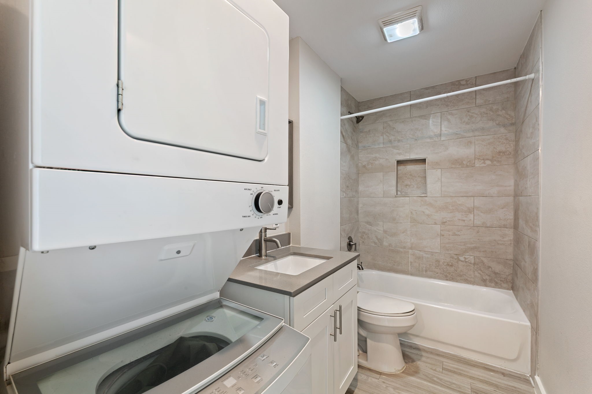 5005 Manor Road, Unit 123 Austin, TX 78723 - Photo 26 of 35 Washer and dryer not included, but you do have connections for stackable W/D