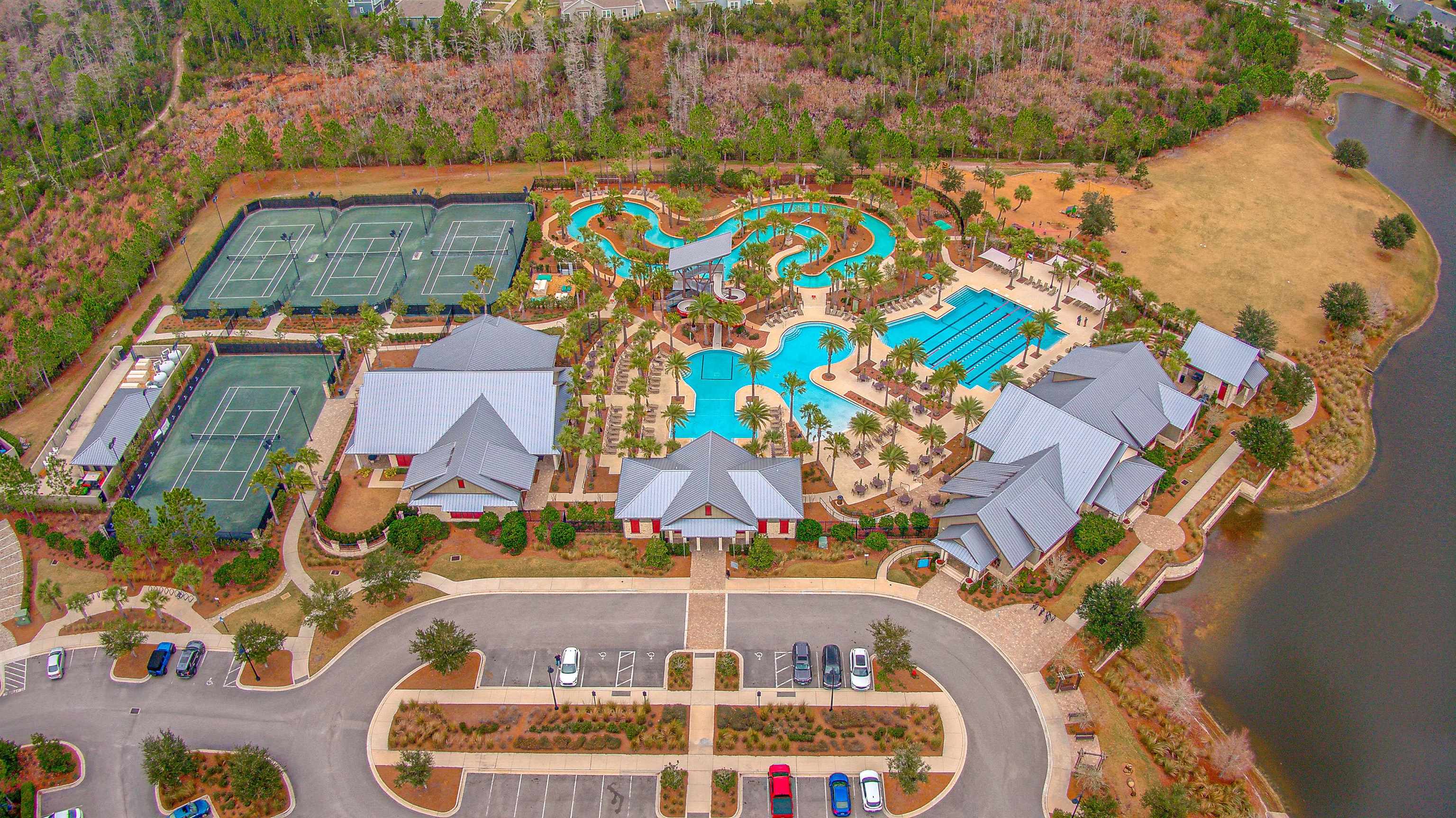 96 Bramble Court St. Augustine, FL 32092 - Photo 52 of 61 an aerial view of a house with a swimming pool