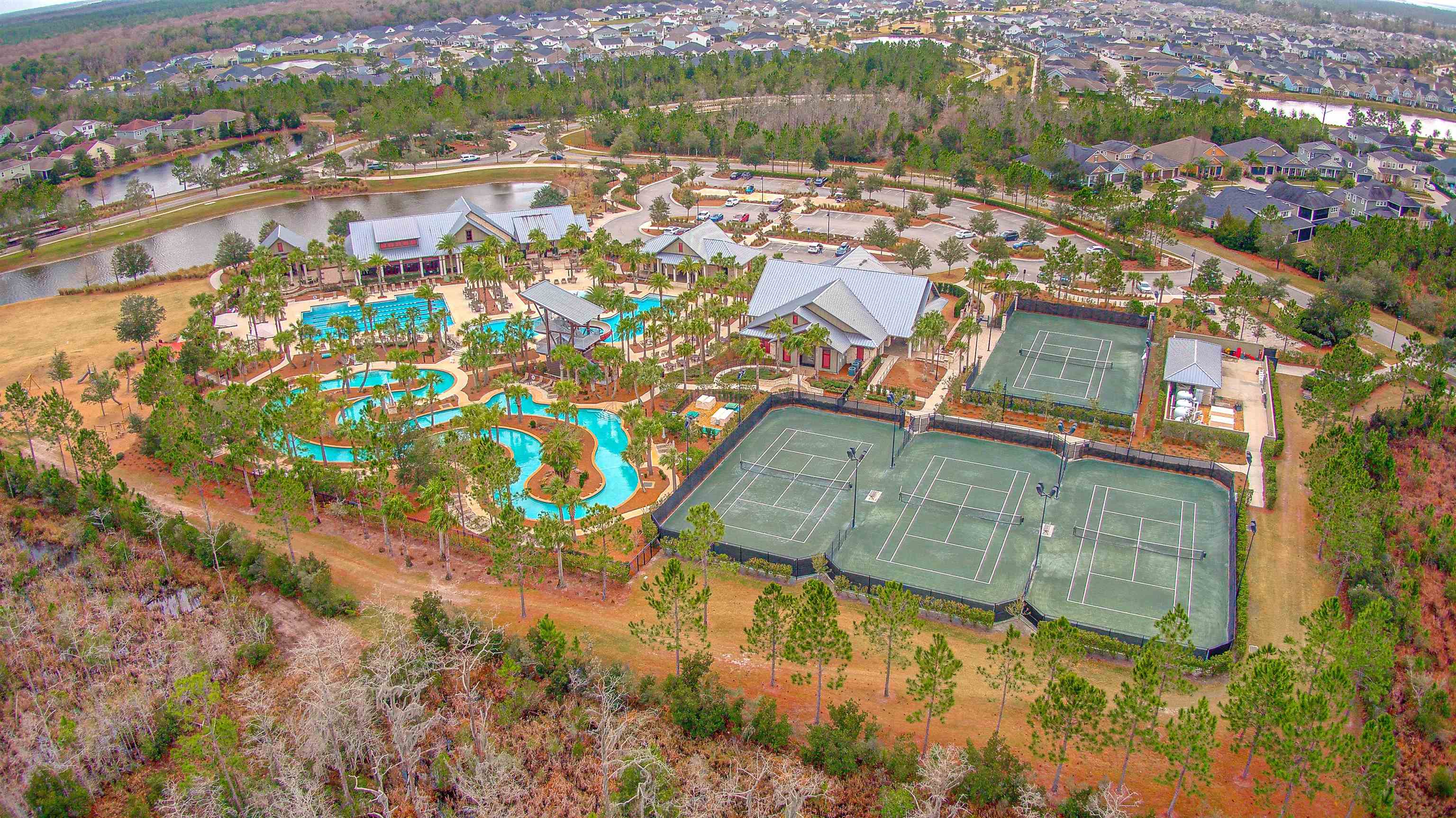 96 Bramble Court St. Augustine, FL 32092 - Photo 56 of 61 an aerial view of residential houses with outdoor space