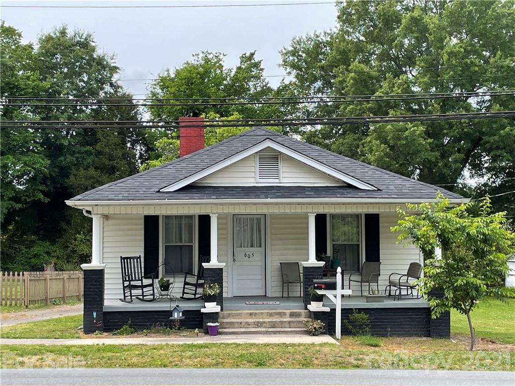 a front view of a house with porch