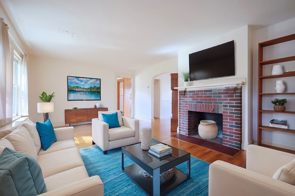 32 Sexton Avenue Westwood, MA 02090 - Photo 11 of 33 a living room with furniture fireplace and flat screen tv