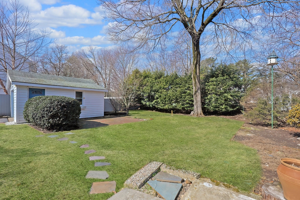32 Sexton Avenue Westwood, MA 02090 - Photo 31 of 33 a view of backyard with large trees and plants
