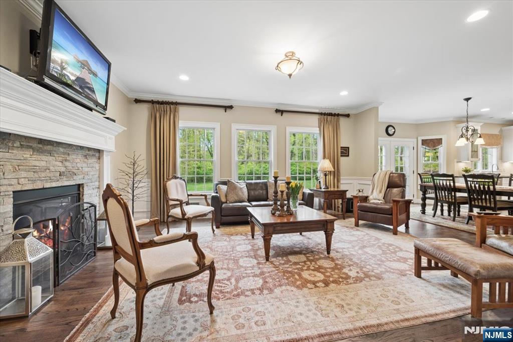 8 Forest Drive Mendham, NJ 07945 - Photo 9 of 43 a living room with furniture and a fireplace