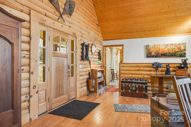 a view of a livingroom with furniture and wooden floor