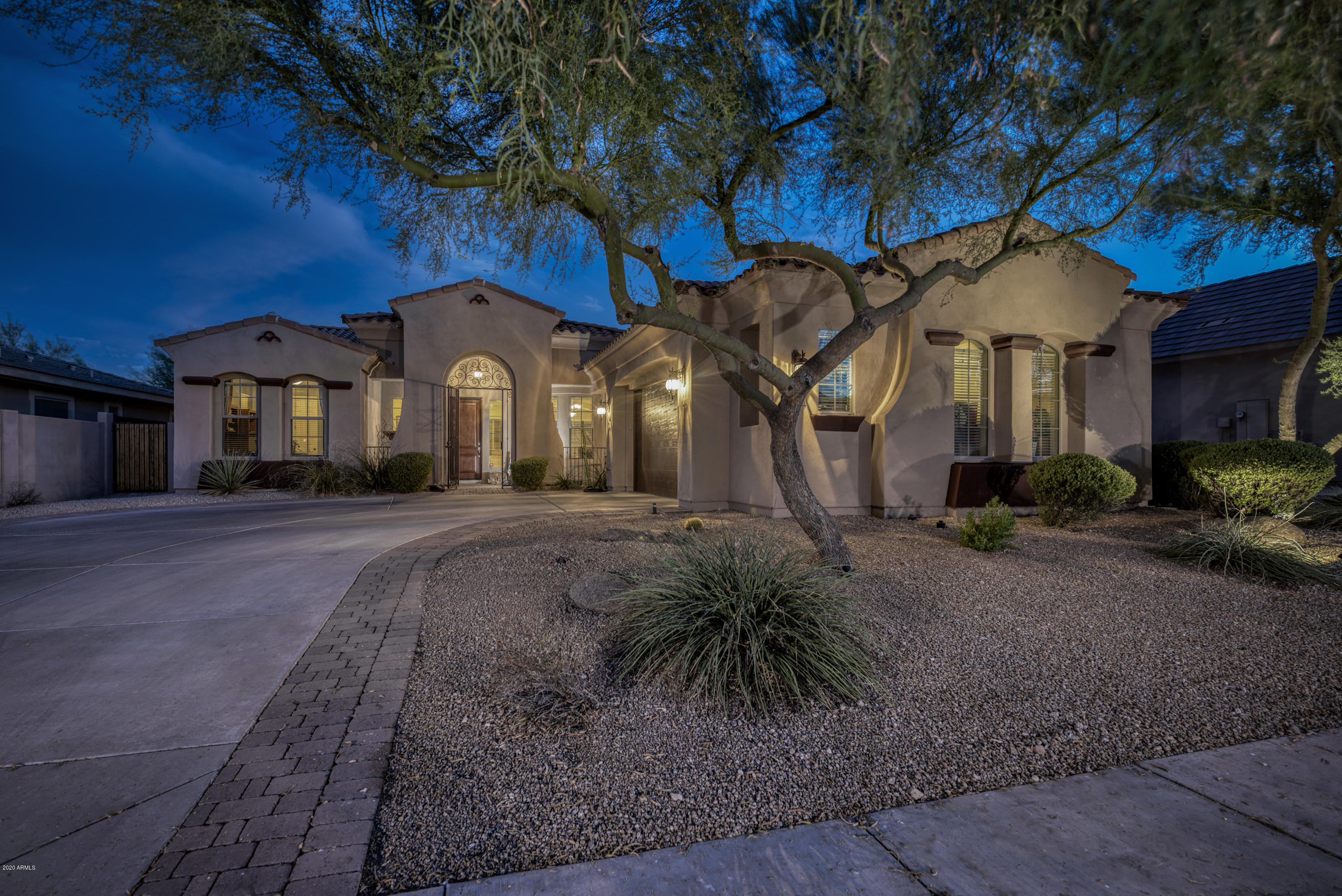 1809 West Sleepy Ranch Road Phoenix, AZ 85085 - Photo 1 of 37 Front View at Twilight