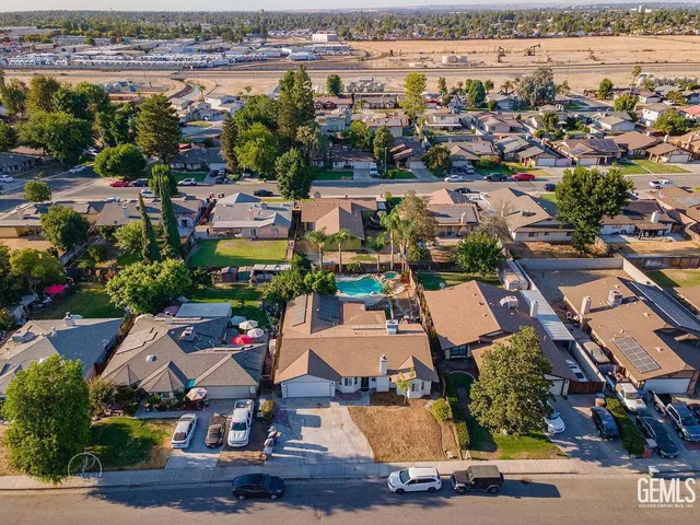 an aerial view of a city