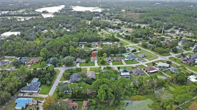 an aerial view of multiple house