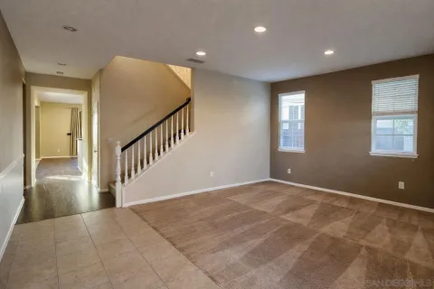 a view of an entryway in a room