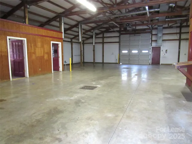 a view of a indoor garage