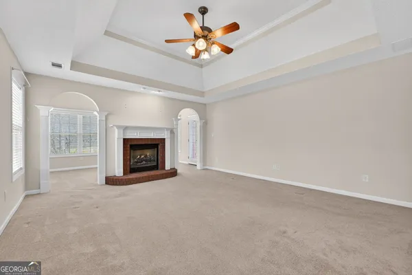 an empty room with a window