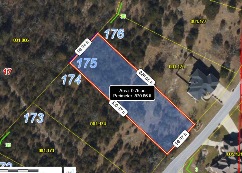Lot 175 Black Forest Ln Branson Lane Reeds Spring, MO 65737 - Photo 5 of 21 Lot dimensions Stone Co