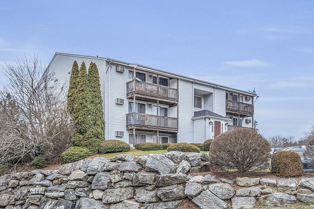 a front view of a building