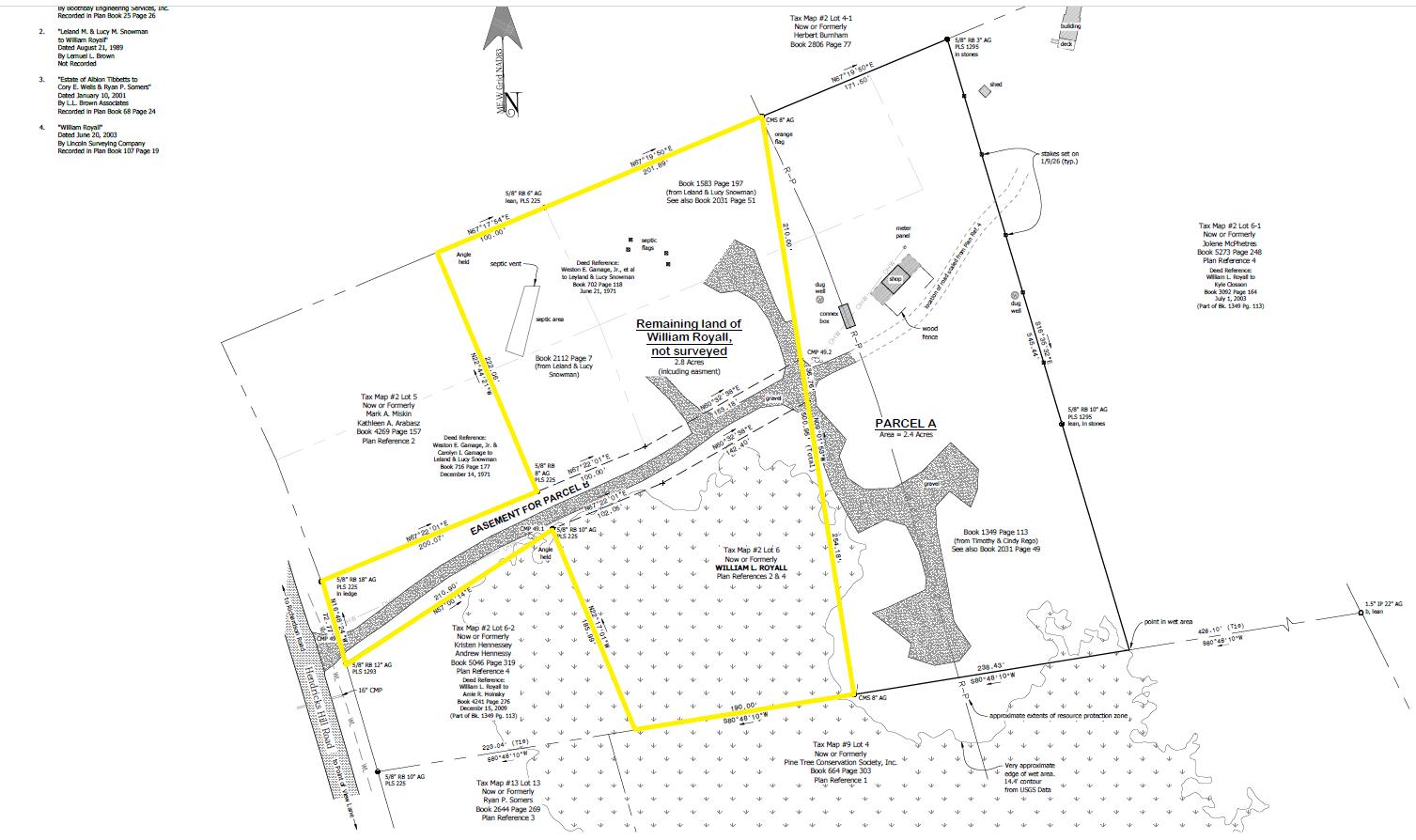 752 Hendricks Hill Road Southport, ME 04576 - Photo 6 of 7 Survey Outlined
