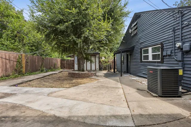 a backyard of a house