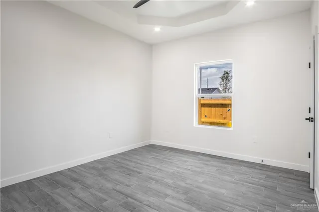 an empty room with a window