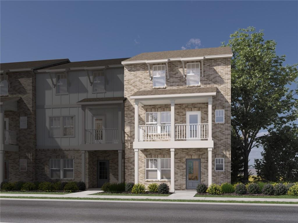 a front view of a building