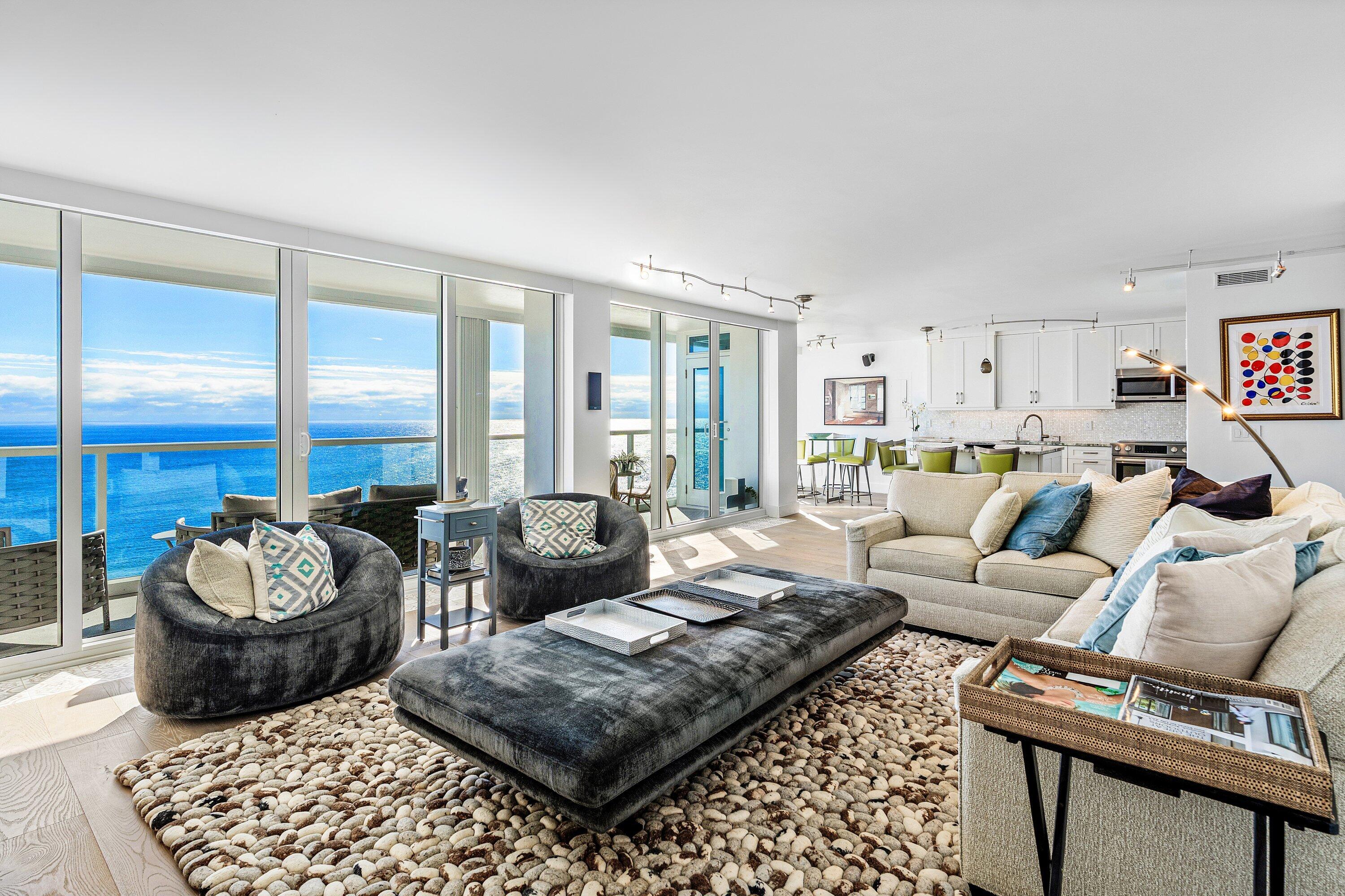 2800 South Ocean Boulevard, Unit LPHC Boca Raton, FL 33432 - Photo 14 of 39 a living room with furniture and a large window