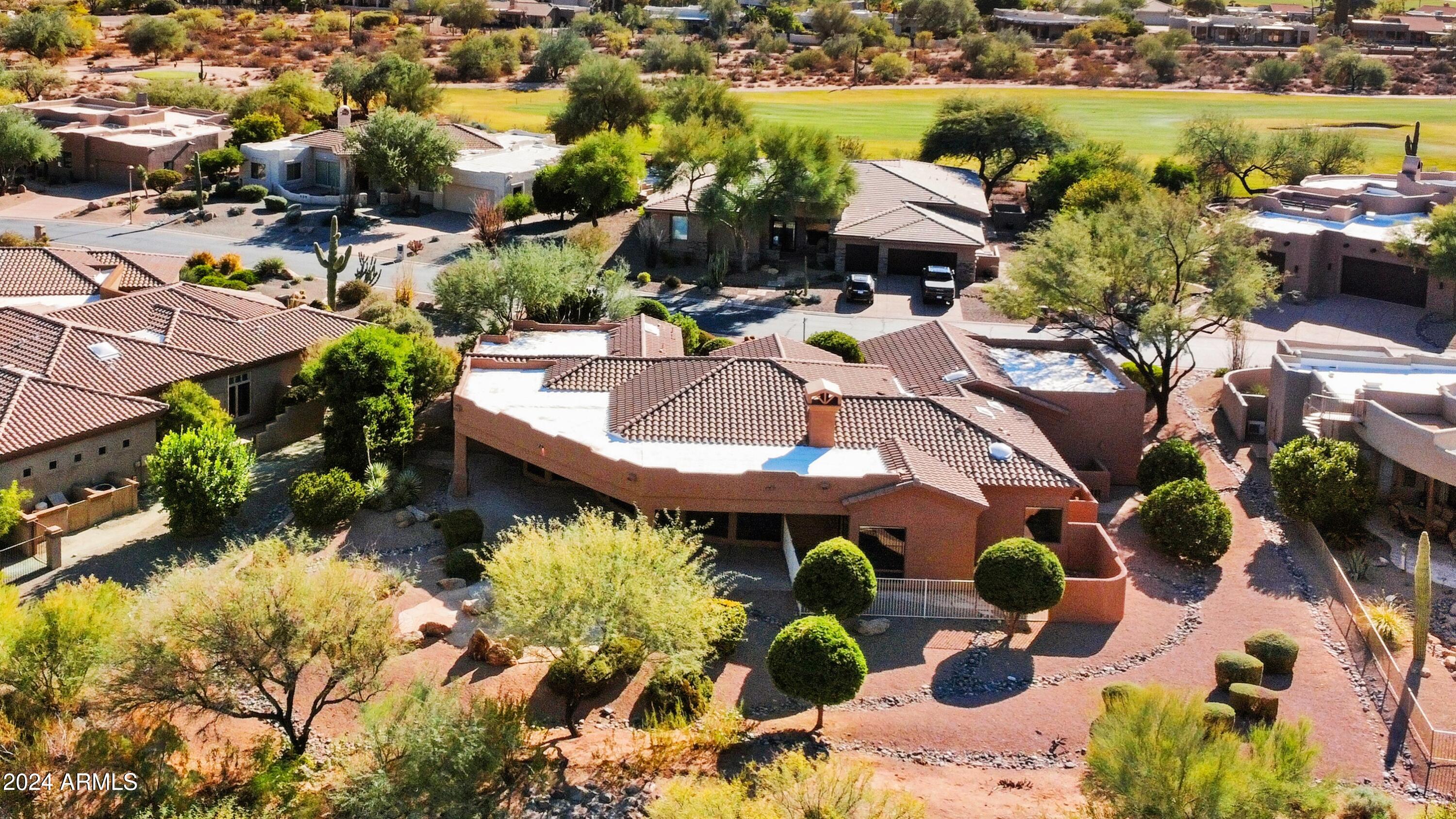 19028 East Picacho Road Rio Verde, AZ 85263 - Photo 26 of 33 027_Aerial Backyard