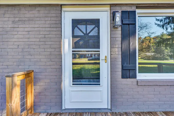 a view of front door of house