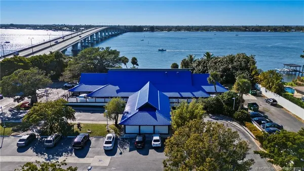 a view of a lake with a mountain in the background